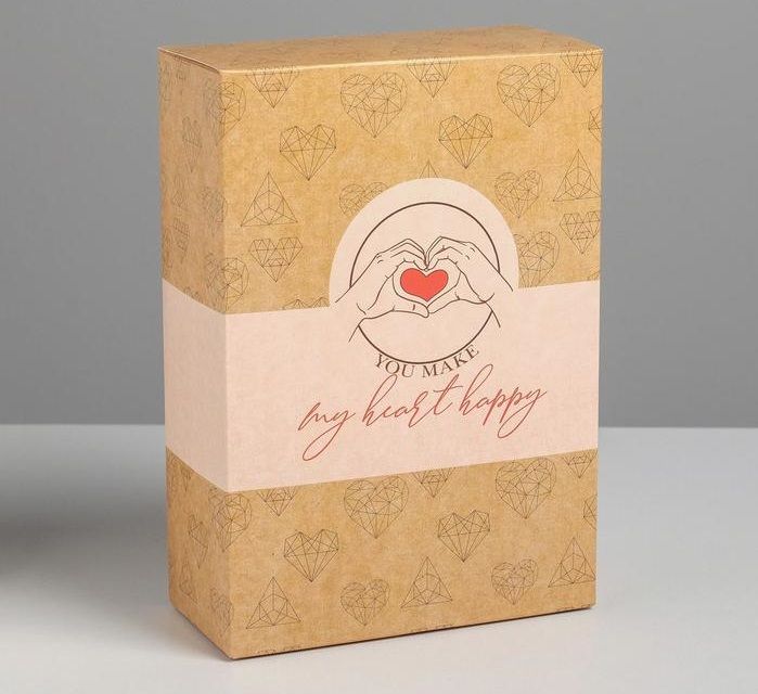 Коробка складная "С любовью", 16х23х7,5 см