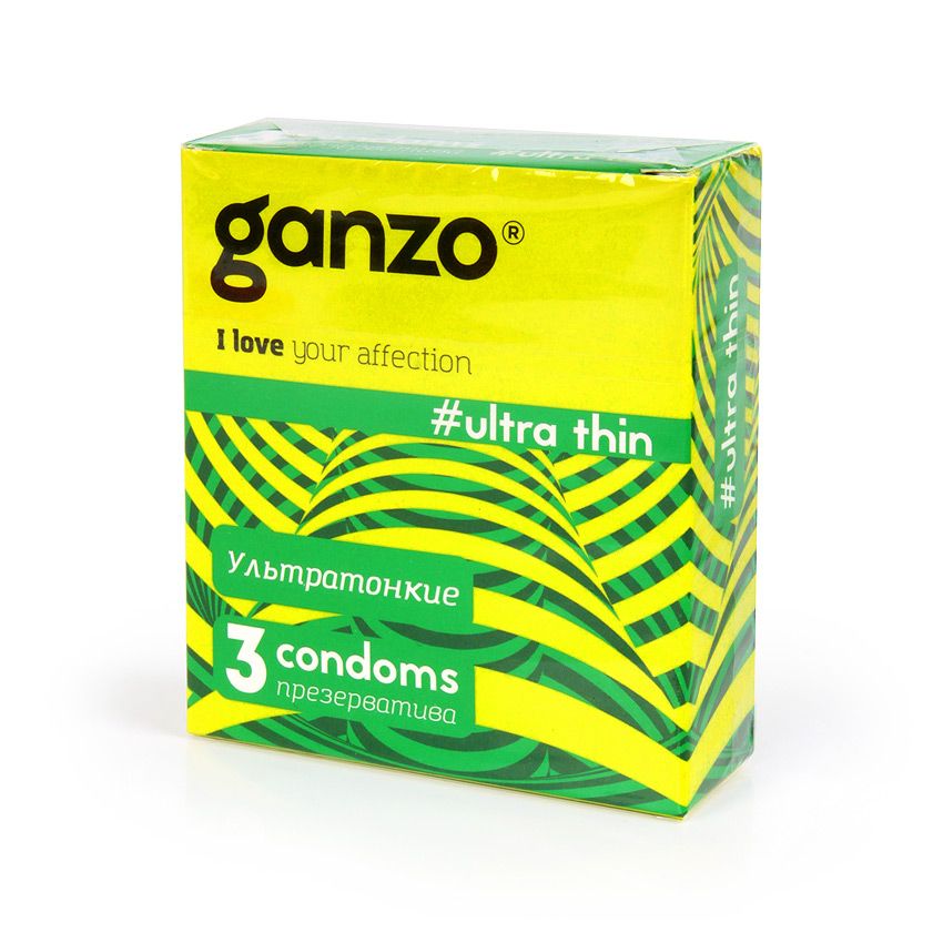 Презервативы ультратонкие Ganzo Ultra Thin, 3 шт